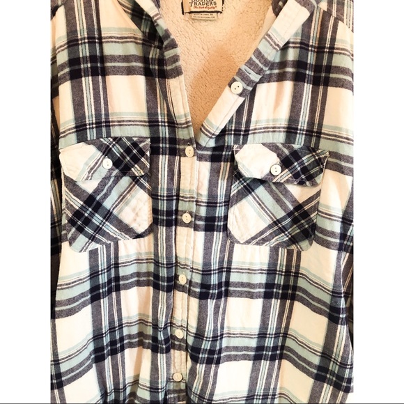 Boston Traders Sherpa Lined Flannel Hoodie Sz XL - Picture 5 of 8